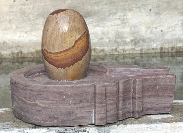 5 Inch Ardhanarishwar Shivling with 10 inch Jaladhara