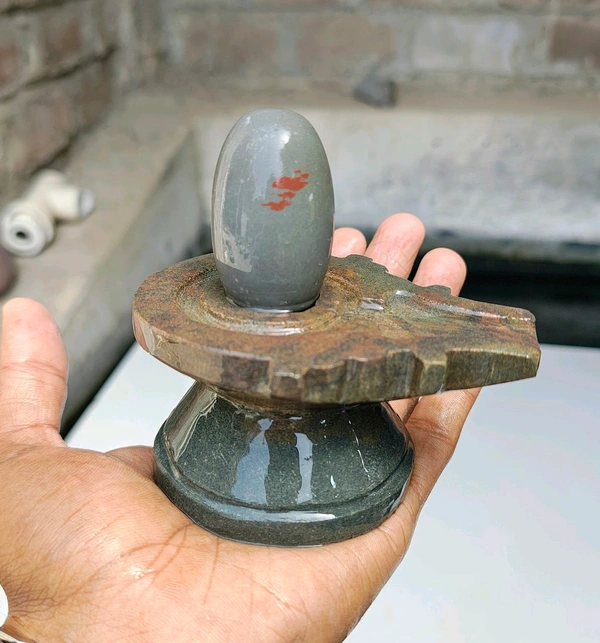 Spiritual Stone World 2 Inch Shivling With 4 Inch Jaladhara 