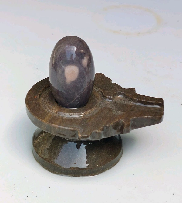 Spiritual Stone World 2 Inch Shivling With 4 Inch Jaladhara 
