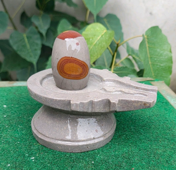 Spiritual Stone World 3 Inch Shivling With 6 Inch Jaladhara