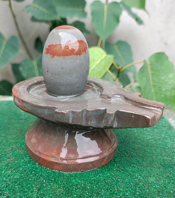 Spiritual Stone World 3 Inch Shivling With 6 Inch Jaladhara