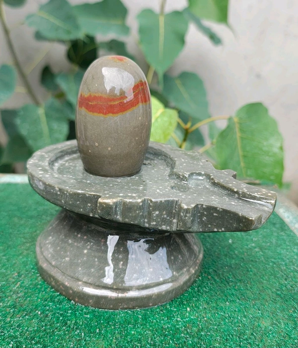 Spiritual Stone World 3 Inch Shivling With 6 Inch Jaladhara