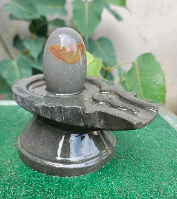 Spiritual Stone World 3 Inch Shivling With 6 Inch Jaladhara