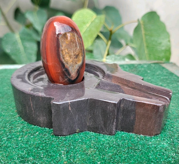 Spiritual Stone World 3 Inch Shivling With 6 Inch Jaladhara