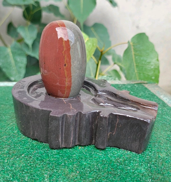 Spiritual Stone World 3 Inch Shivling With 6 Inch Jaladhara