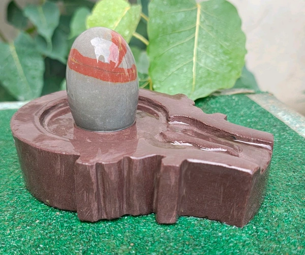 Spiritual Stone World 3 Inch Shivling With 6 Inch Jaladhara