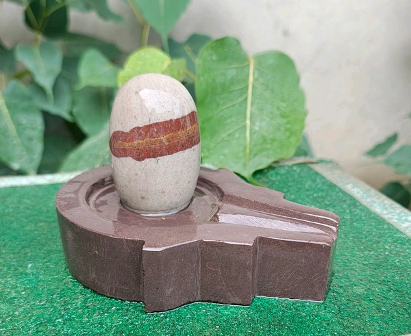 Spiritual Stone World 3 Inch Shivling With 6 Inch Jaladhara