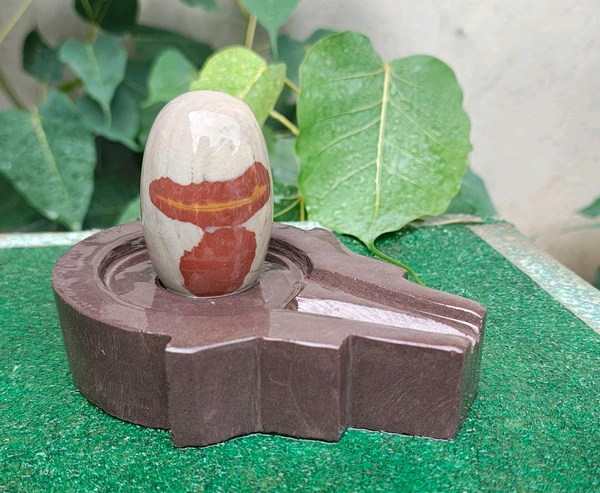 Spiritual Stone World 3 Inch Shivling With 6 Inch Jaladhara