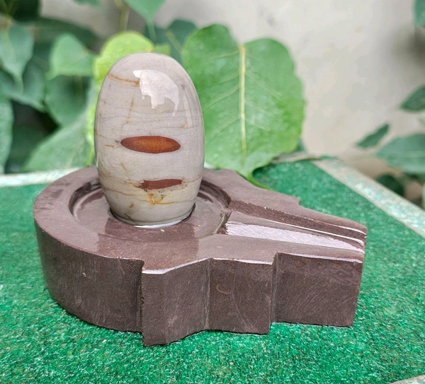 Spiritual Stone World 3 Inch Shivling With 6 Inch Jaladhara