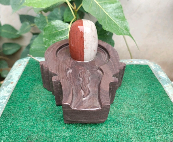 Spiritual Stone World 4 Inch Shivling 8 Inch Jaladhara 