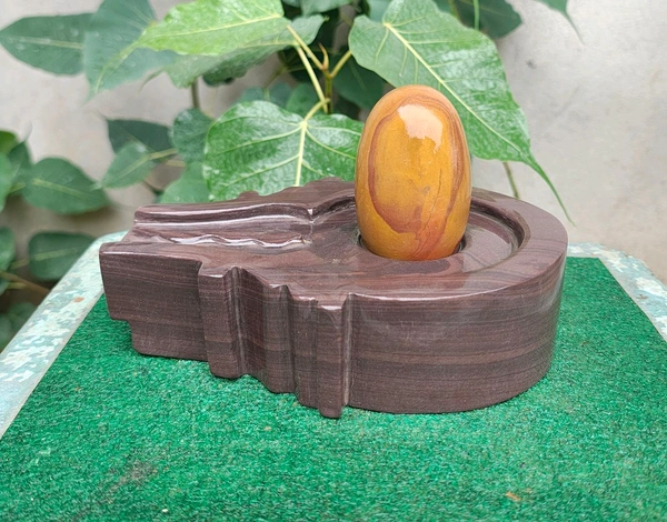 Spiritual Stone World 4 Inch Shivling 8 Inch Jaladhara 