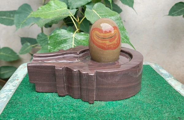 Spiritual Stone World 4 Inch Shivling 8 Inch Jaladhara 
