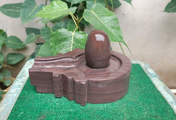 Spiritual Stone World 4 Inch Shivling 8 Inch Jaladhara 