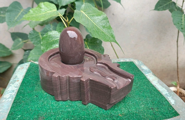 Spiritual Stone World 4 Inch Shivling 8 Inch Jaladhara 