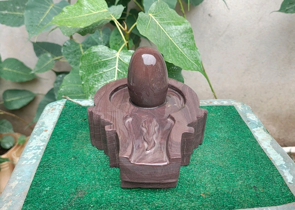 Spiritual Stone World 4 Inch Shivling 8 Inch Jaladhara 