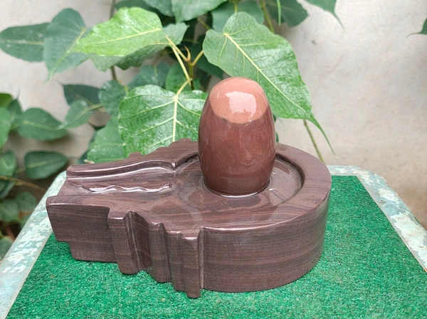Spiritual Stone World 4 Inch Shivling 8 Inch Jaladhara 