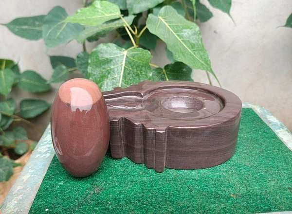 Spiritual Stone World 4 Inch Shivling 8 Inch Jaladhara 
