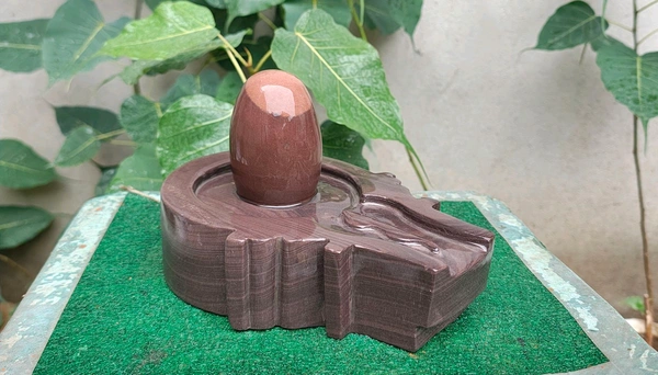 Spiritual Stone World 4 Inch Shivling 8 Inch Jaladhara 