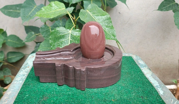 Spiritual Stone World 4 Inch Shivling 8 Inch Jaladhara 