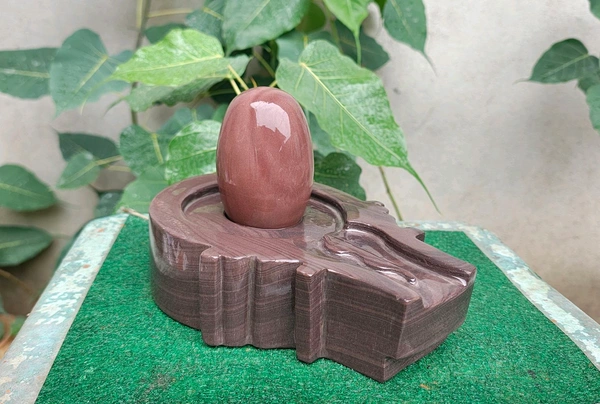 Spiritual Stone World 4 Inch Shivling 8 Inch Jaladhara 