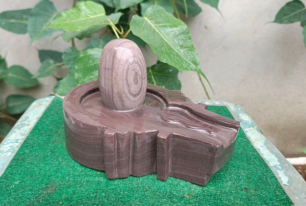 Spiritual Stone World 4 Inch Shivling 8 Inch Jaladhara 