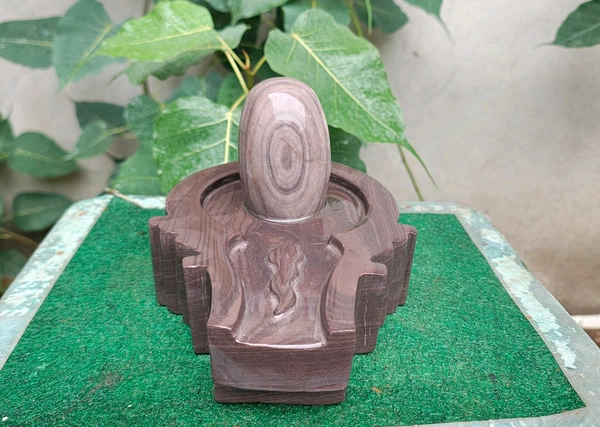 Spiritual Stone World 4 Inch Shivling 8 Inch Jaladhara 