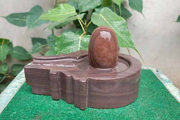 Spiritual Stone World 4 Inch Shivling 8 Inch Jaladhara 