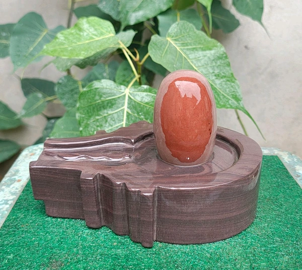 Spiritual Stone World 4 Inch Shivling 8 Inch Jaladhara 