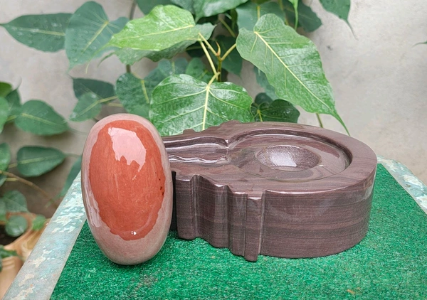 Spiritual Stone World 4 Inch Shivling 8 Inch Jaladhara 