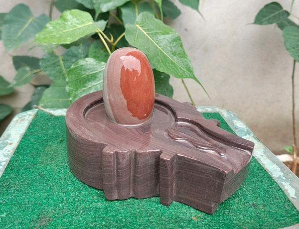 Spiritual Stone World 4 Inch Shivling 8 Inch Jaladhara 