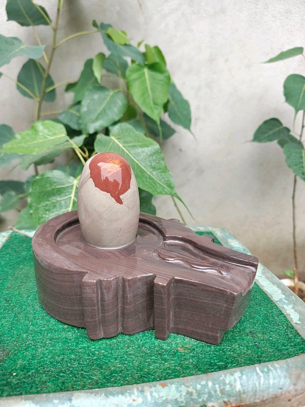 Spiritual Stone World 4 Inch Shivling 8 Inch Jaladhara 