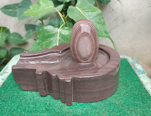 Spiritual Stone World 4 Inch Shivling 8 Inch Jaladhara 