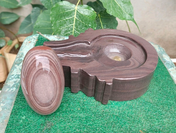 Spiritual Stone World 4 Inch Shivling 8 Inch Jaladhara 