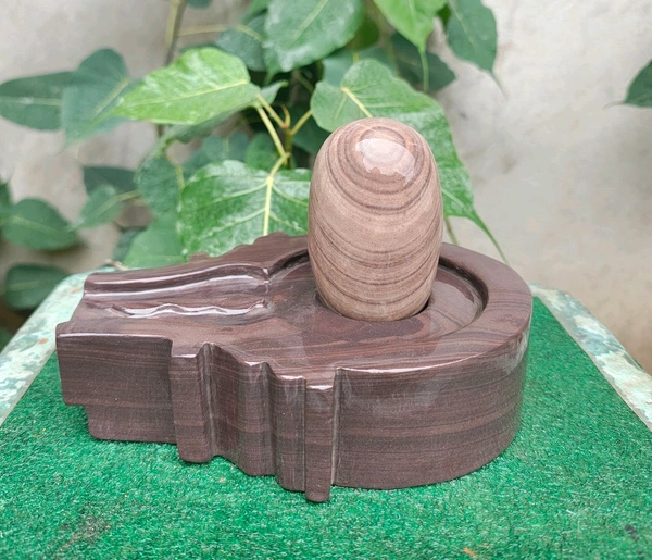 Spiritual Stone World 4 Inch Shivling 8 Inch Jaladhara 