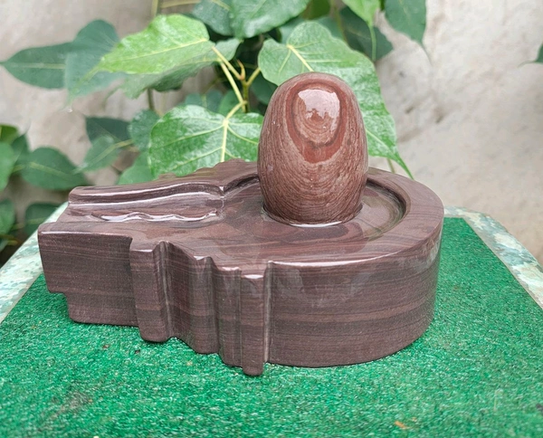 Spiritual Stone World 4 Inch Shivling 8 Inch Jaladhara 