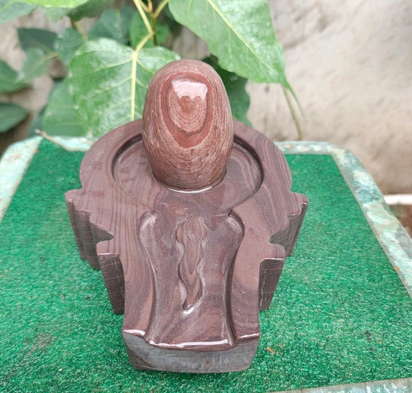 Spiritual Stone World 4 Inch Shivling 8 Inch Jaladhara 