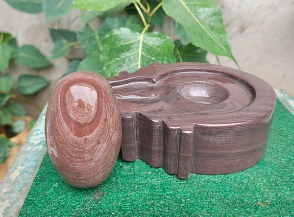 Spiritual Stone World 4 Inch Shivling 8 Inch Jaladhara 