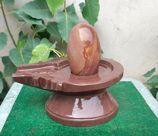 Spiritual Stone World 4 Inch Shivling 8 Inch Jaladhara 