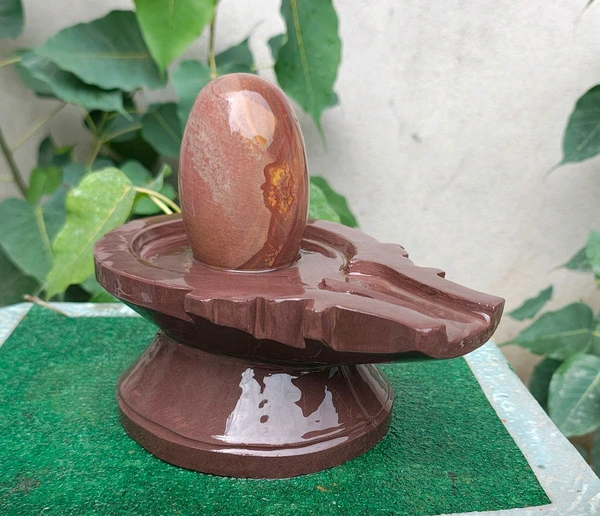 Spiritual Stone World 4 Inch Shivling 8 Inch Jaladhara 