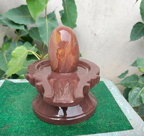 Spiritual Stone World 4 Inch Shivling 8 Inch Jaladhara 