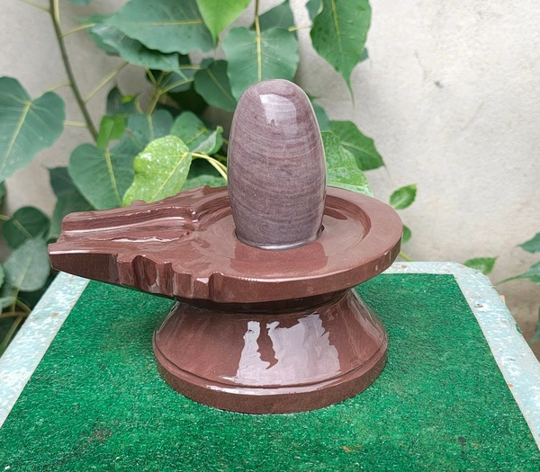 Spiritual Stone World 4 Inch Shivling 8 Inch Jaladhara 