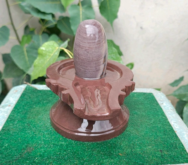 Spiritual Stone World 4 Inch Shivling 8 Inch Jaladhara 