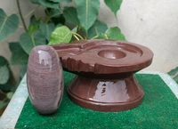Spiritual Stone World 4 Inch Shivling 8 Inch Jaladhara 