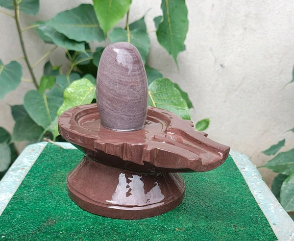Spiritual Stone World 4 Inch Shivling 8 Inch Jaladhara 