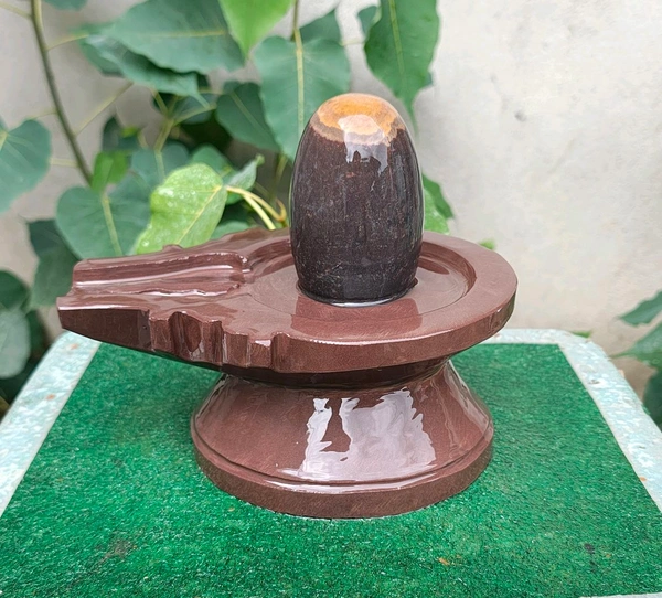 Spiritual Stone World 4 Inch Shivling 8 Inch Jaladhara 