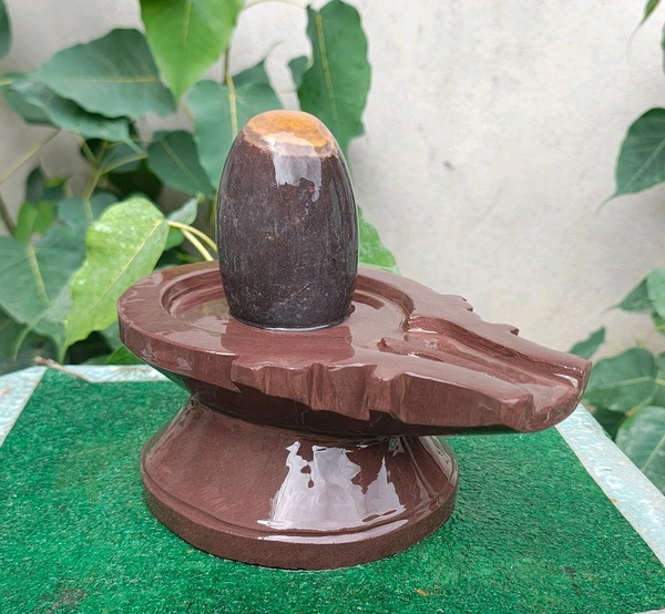 Spiritual Stone World 4 Inch Shivling 8 Inch Jaladhara 