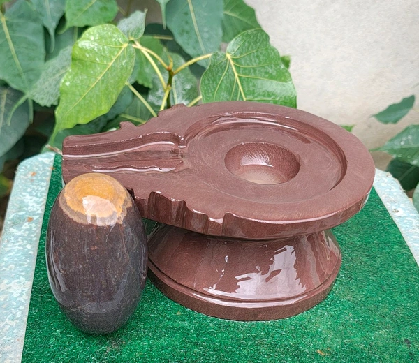 Spiritual Stone World 4 Inch Shivling 8 Inch Jaladhara 