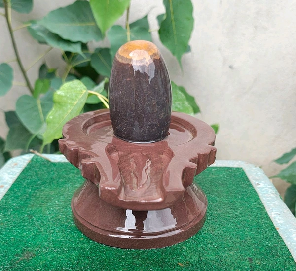 Spiritual Stone World 4 Inch Shivling 8 Inch Jaladhara 