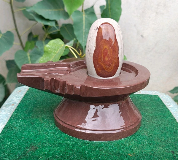 Spiritual Stone World 4 Inch Shivling 8 Inch Jaladhara 