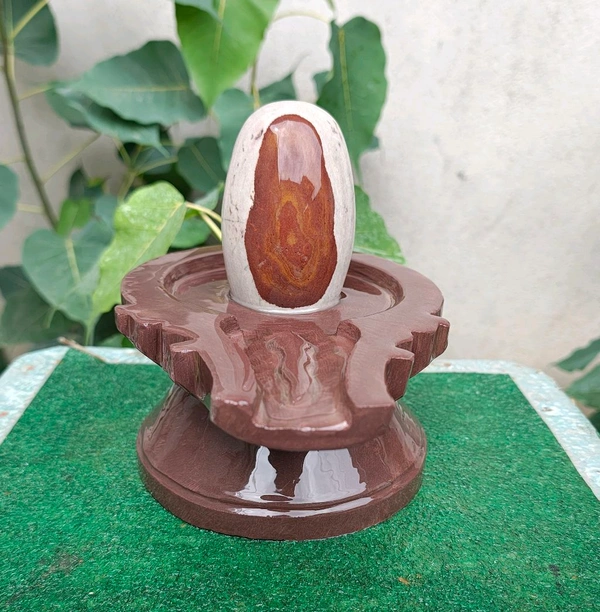 Spiritual Stone World 4 Inch Shivling 8 Inch Jaladhara 